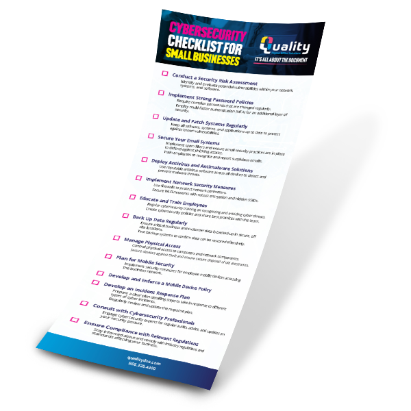 Cybersecurity Checklist for Small Businesses